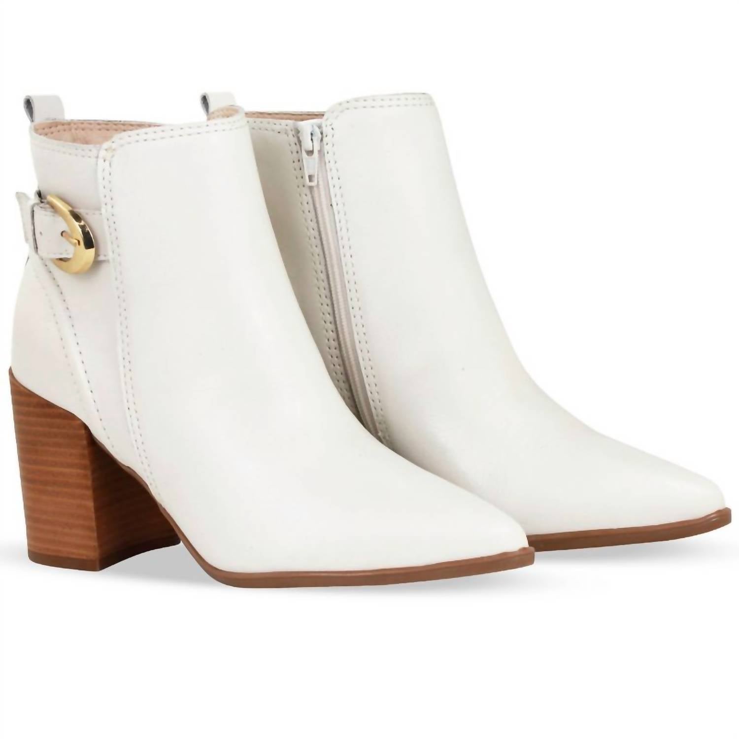 Bottero Women's Napoli Ankle Boots in off white - women's shoe - detail view
