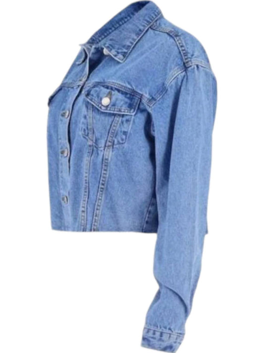 Luxesse Boutique - Women's Cropped Jean Jacket