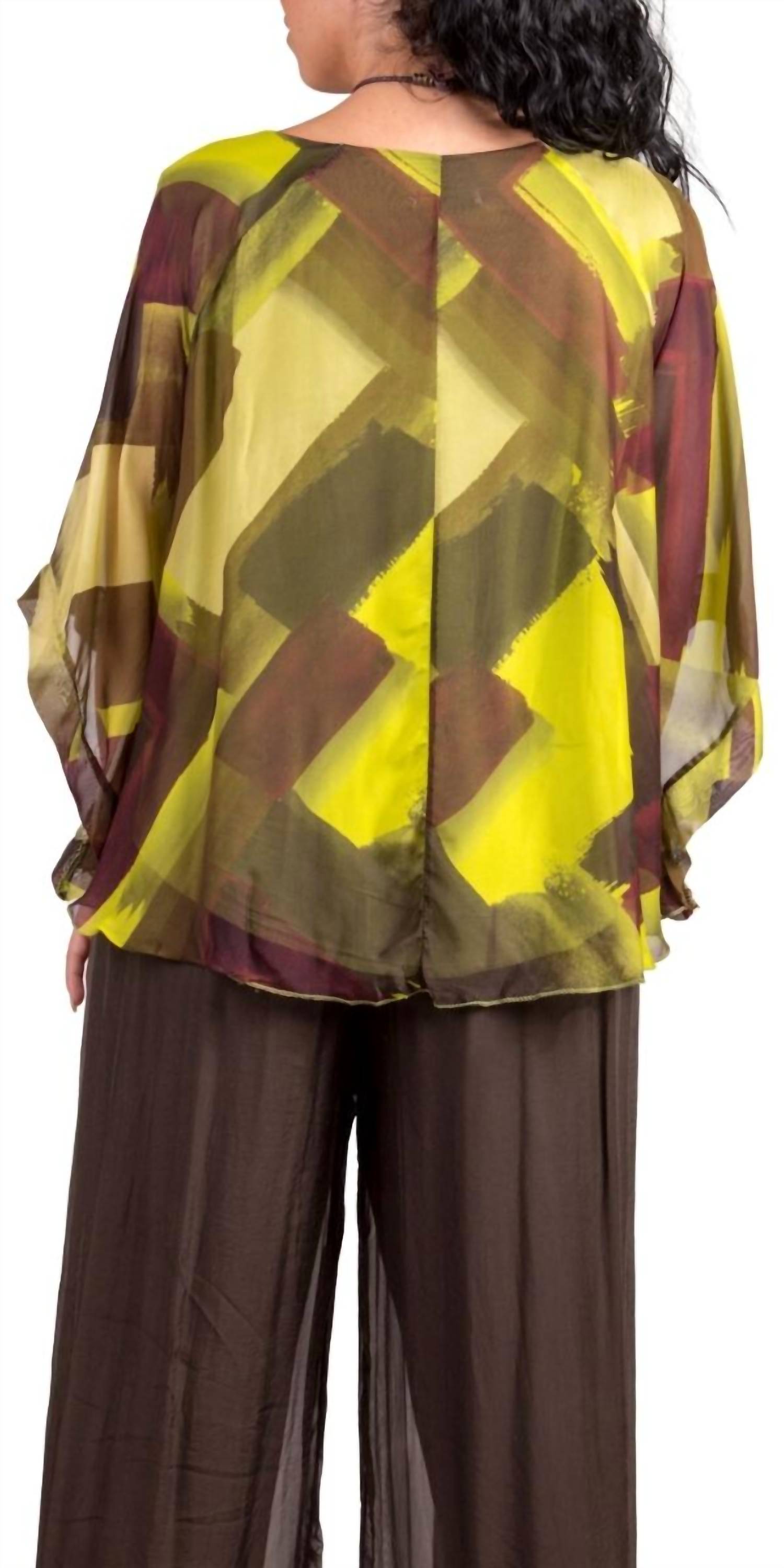 Gigi Moda - Coletta Brushstroke Silk Top
