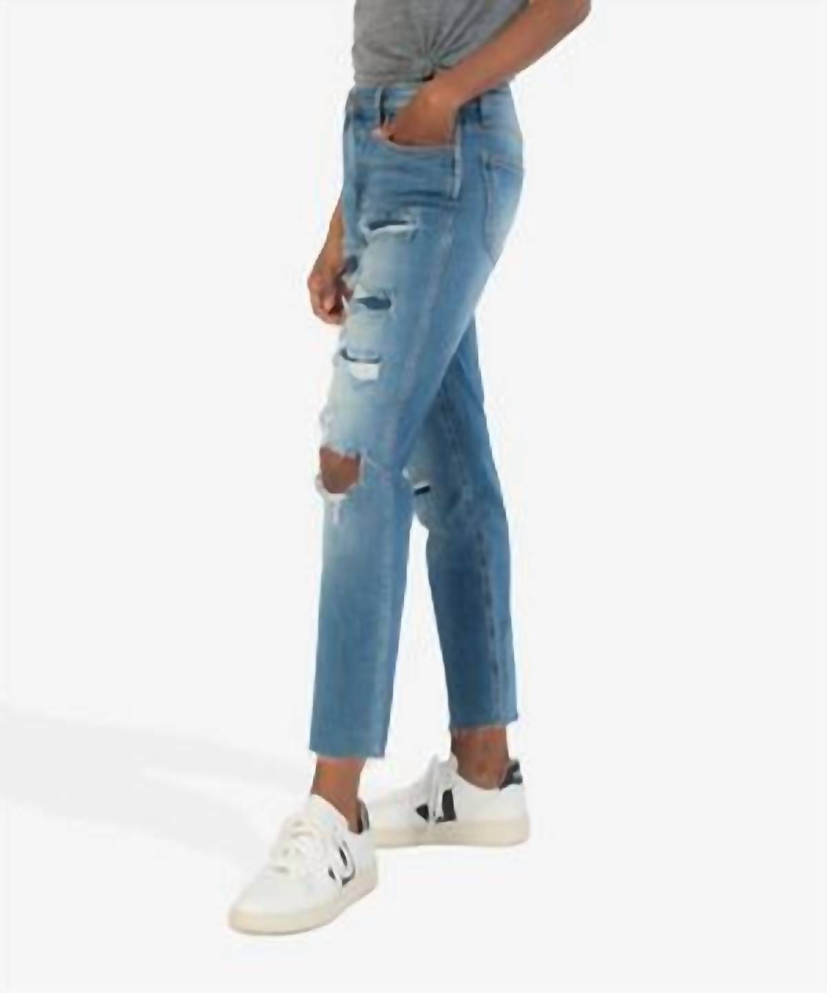 Rachael High Rise Fab Ab Mom Jean