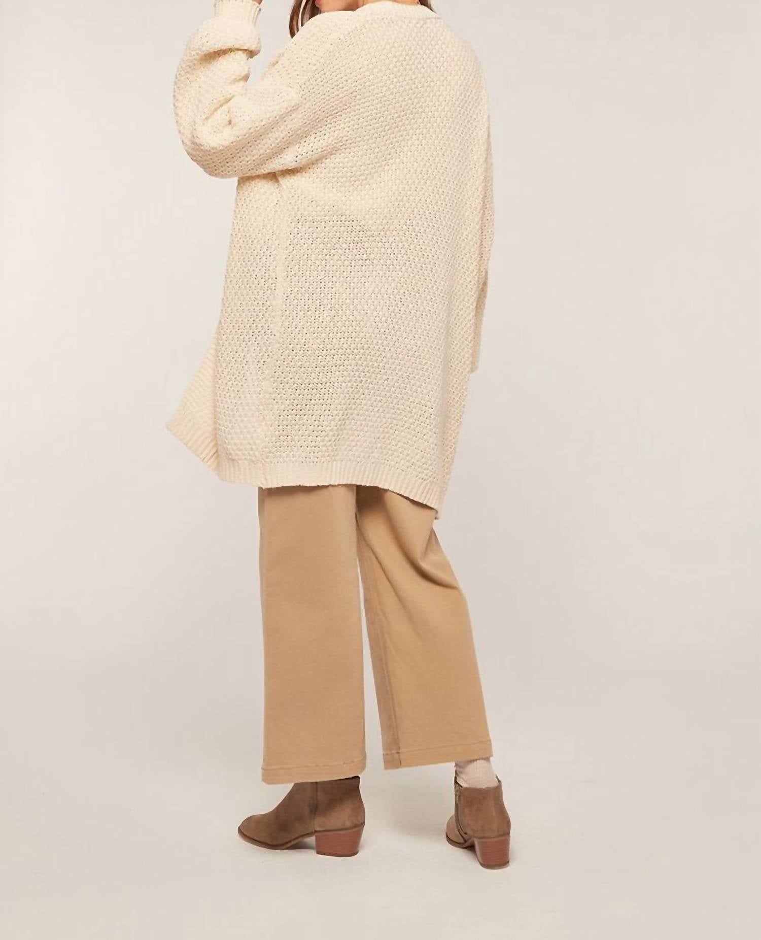 Tea N Rose - Chunky Long Oversized Cardigan