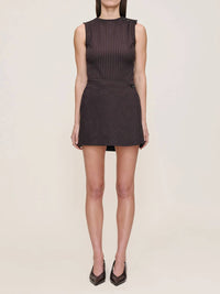 Dl1961 - Women'S - Tailored Top - Brown/Blue Stripe (Wool)