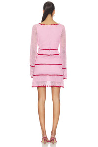 Saylor - Stephanie Stripe Crochet Dress