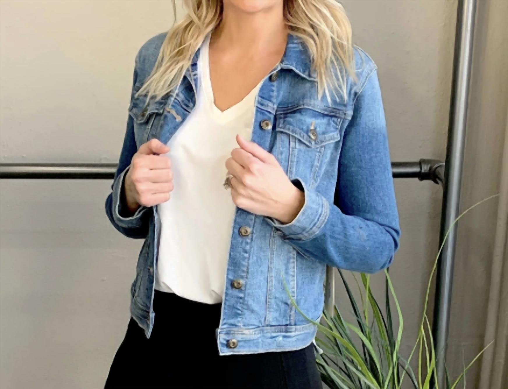 Sneak Peek - Distressed Button Up Jean Jacket