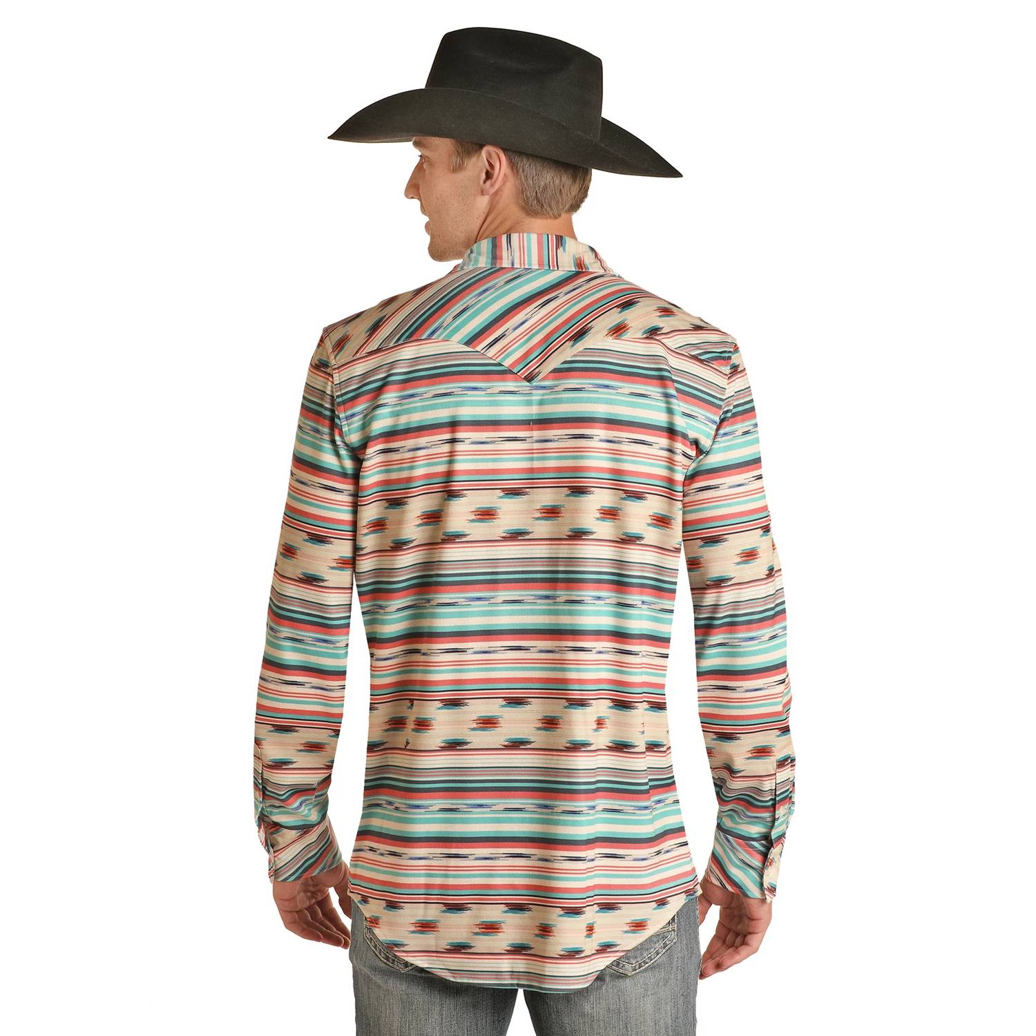 Rock & Roll Denim - Aztec Stripe Button Down Shirt