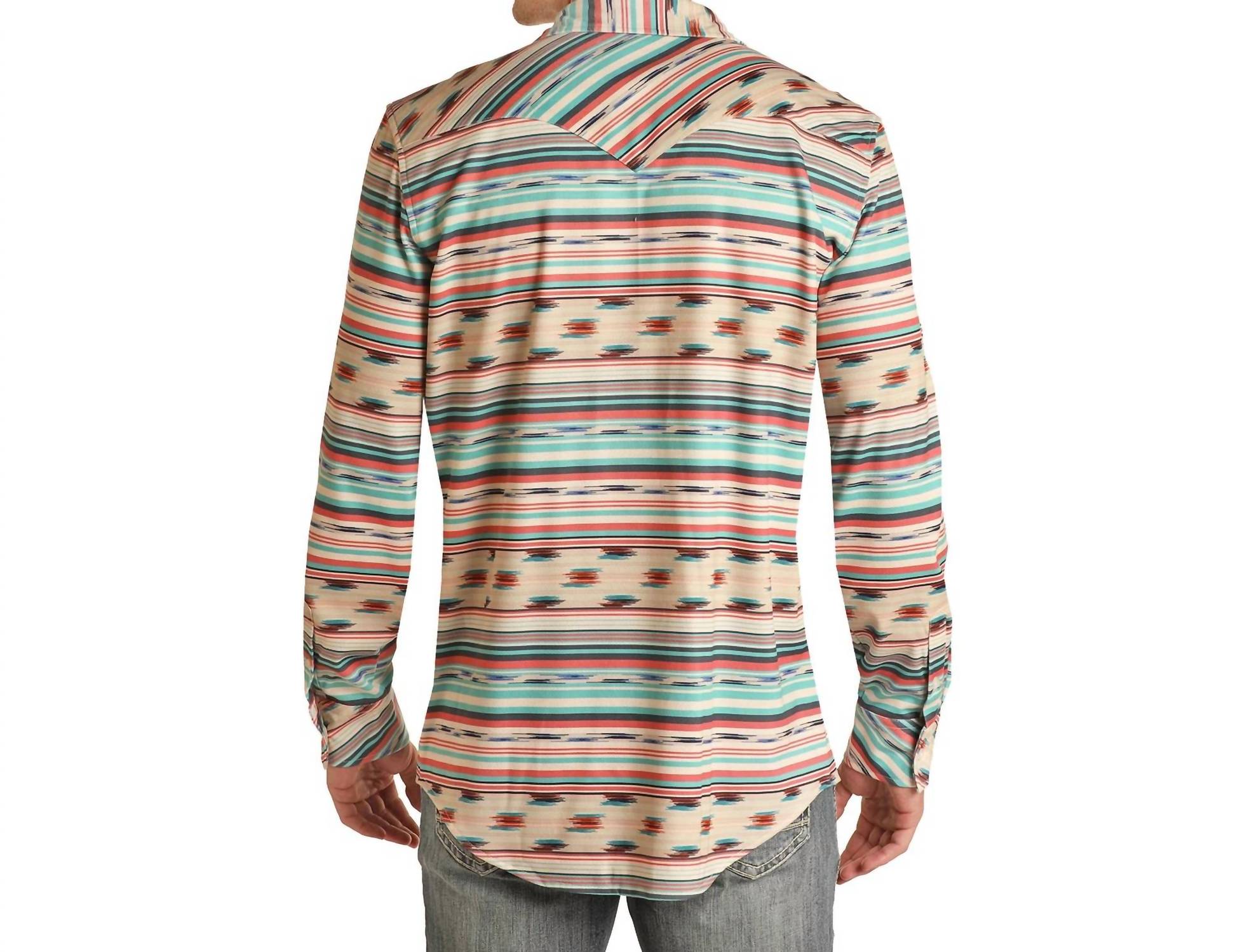 Rock & Roll Denim - Aztec Stripe Button Down Shirt