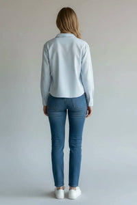 Elan - V-neck Collared Top
