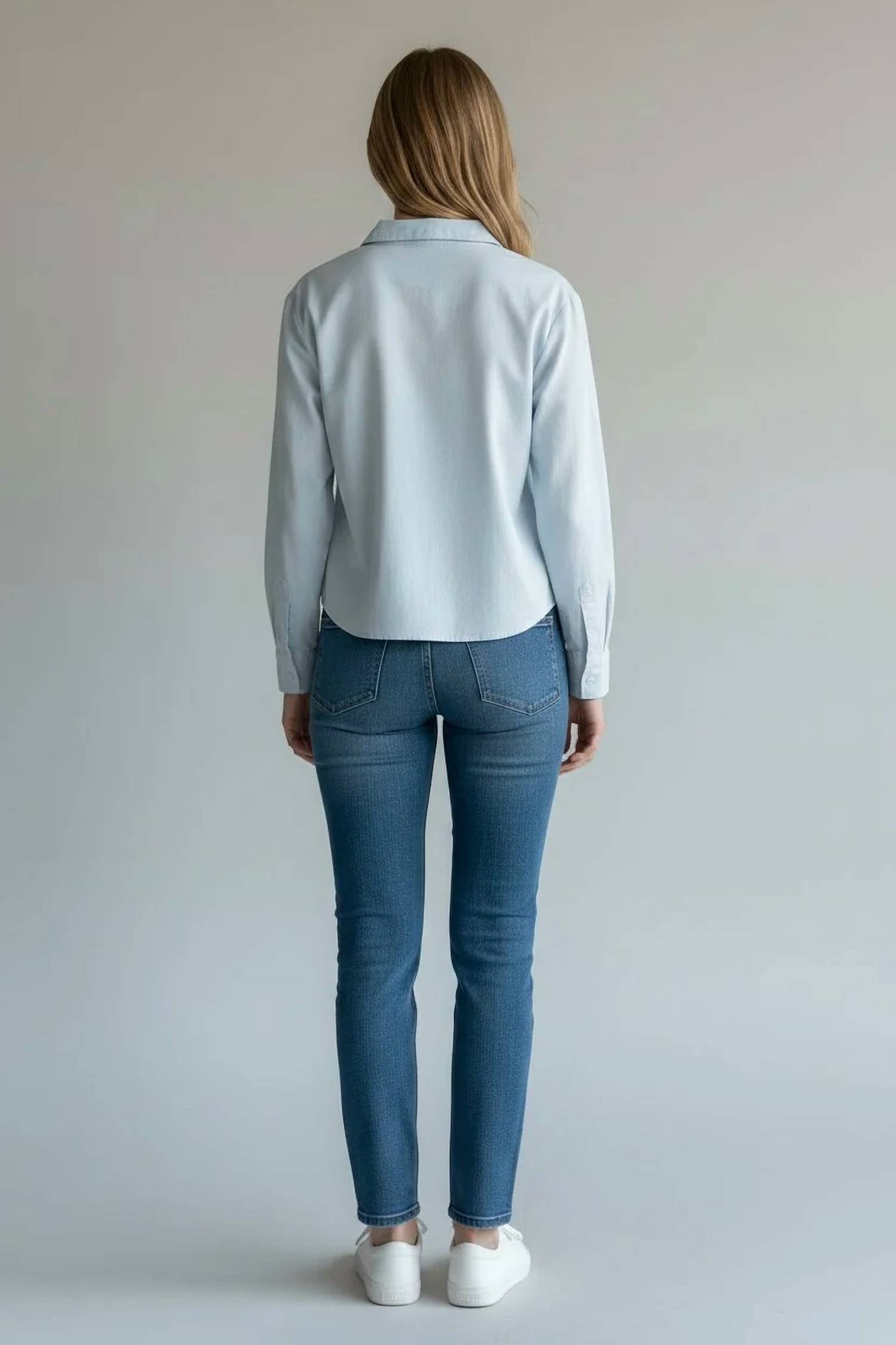 Elan - V-neck Collared Top