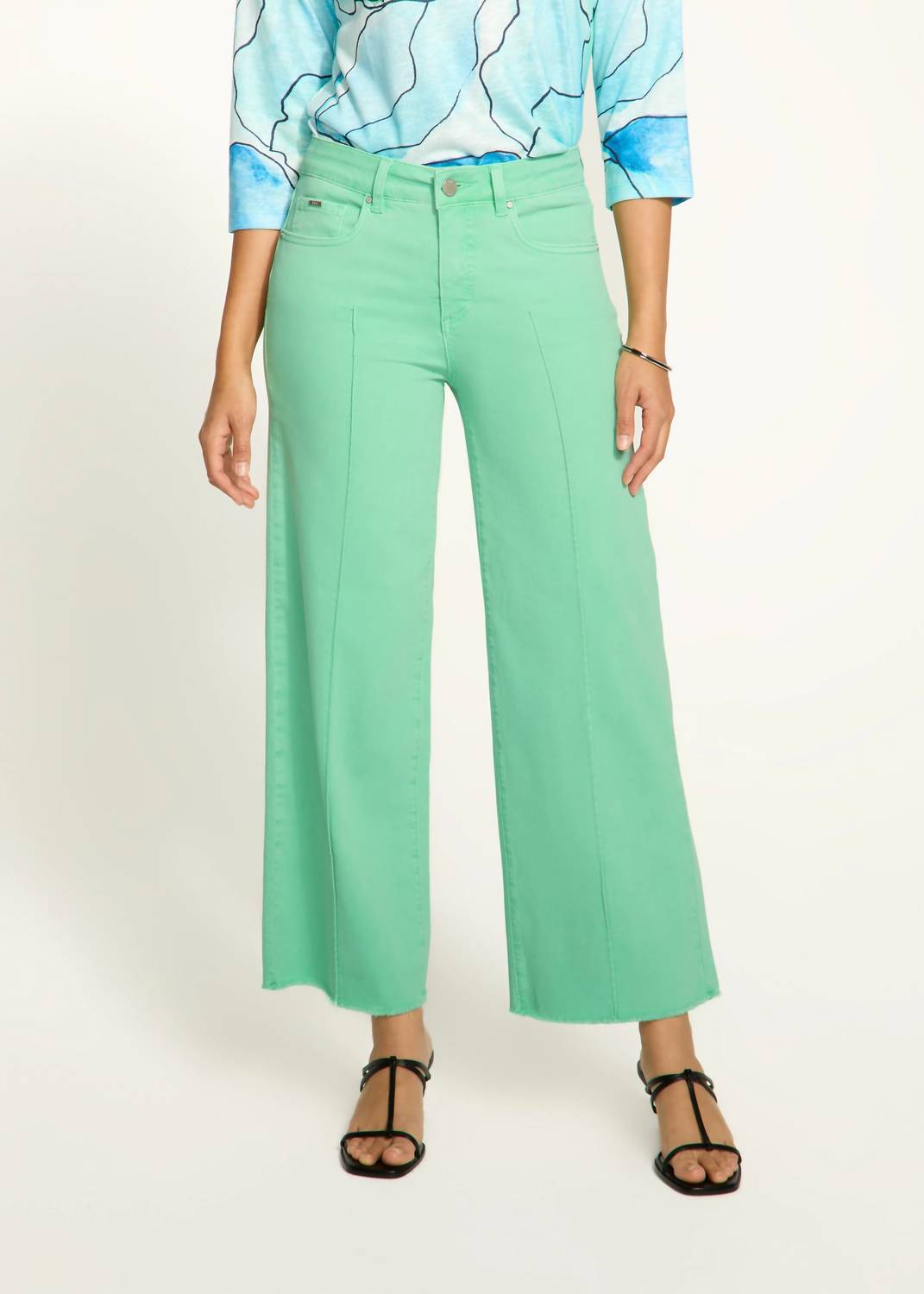 Fdj - Women's Olivia Wide Ankle Denim Pants