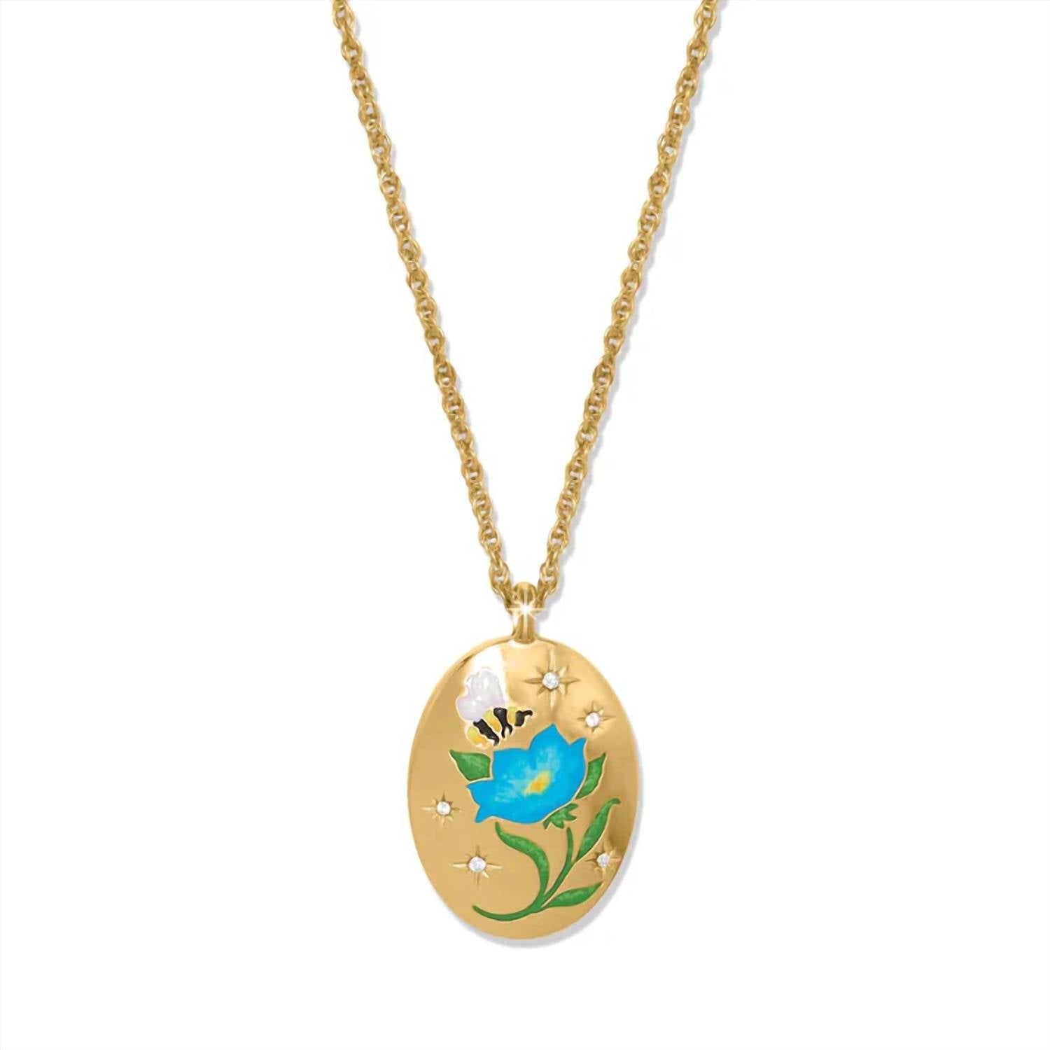 Brighton - Reverie Blue Flower Reversible Necklace