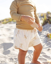 Quincy Mae - Boy's Print Elastic Waistband Swim Short