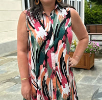 Apricot - High-low Shirt Mini Dress