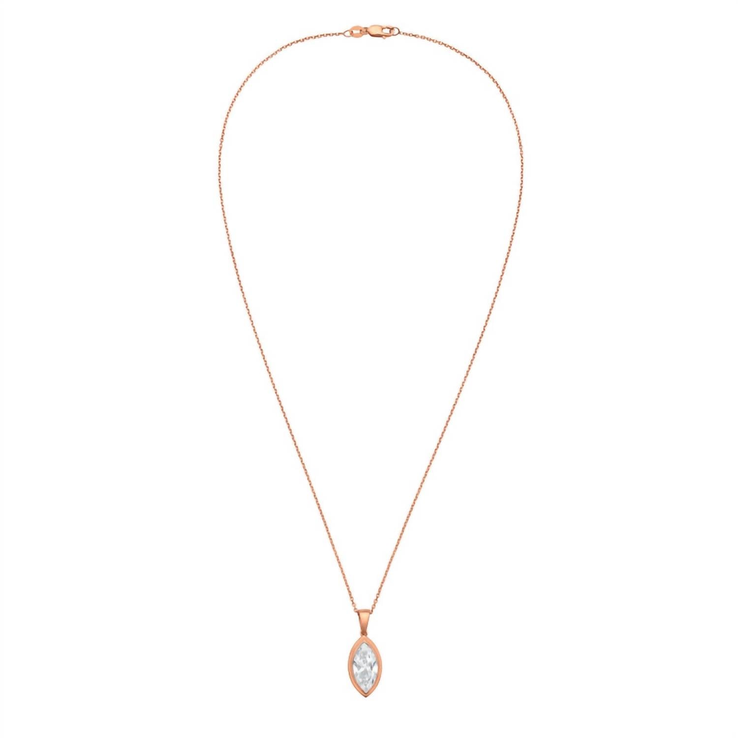 Diana M Jewels - Women's Marquise Lab-Grown Diamond Pendant Necklace (2.00 Ct) - Classic
