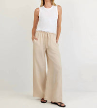 Bella Dahl - Ruffle Waist Wide Leg Pant