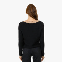 Autumn Cashmere Fringe Trimmed V Neck Jacket in sandalwood combo - women's sweater