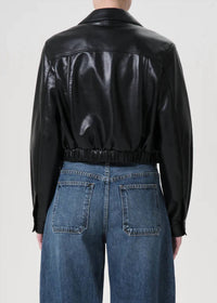 Agolde - Shoreditch Ski Club X Agolde Essie Recycled Leather Cropped Jacket
