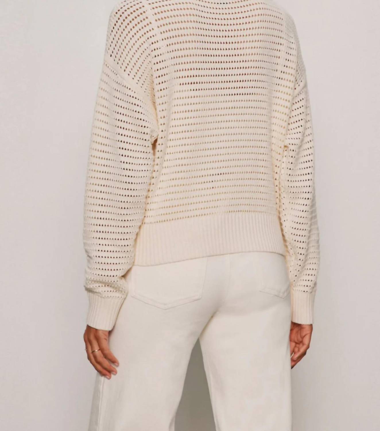 Sanctuary - Open Knit Half Zip Sweater