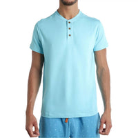 Wood - Short Sleeve Henley Lounge Shirt