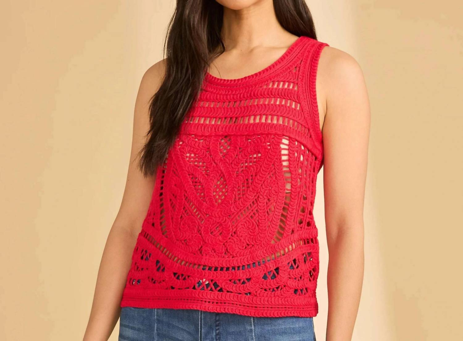 Fdj - Sleeveless Crochet Sweater