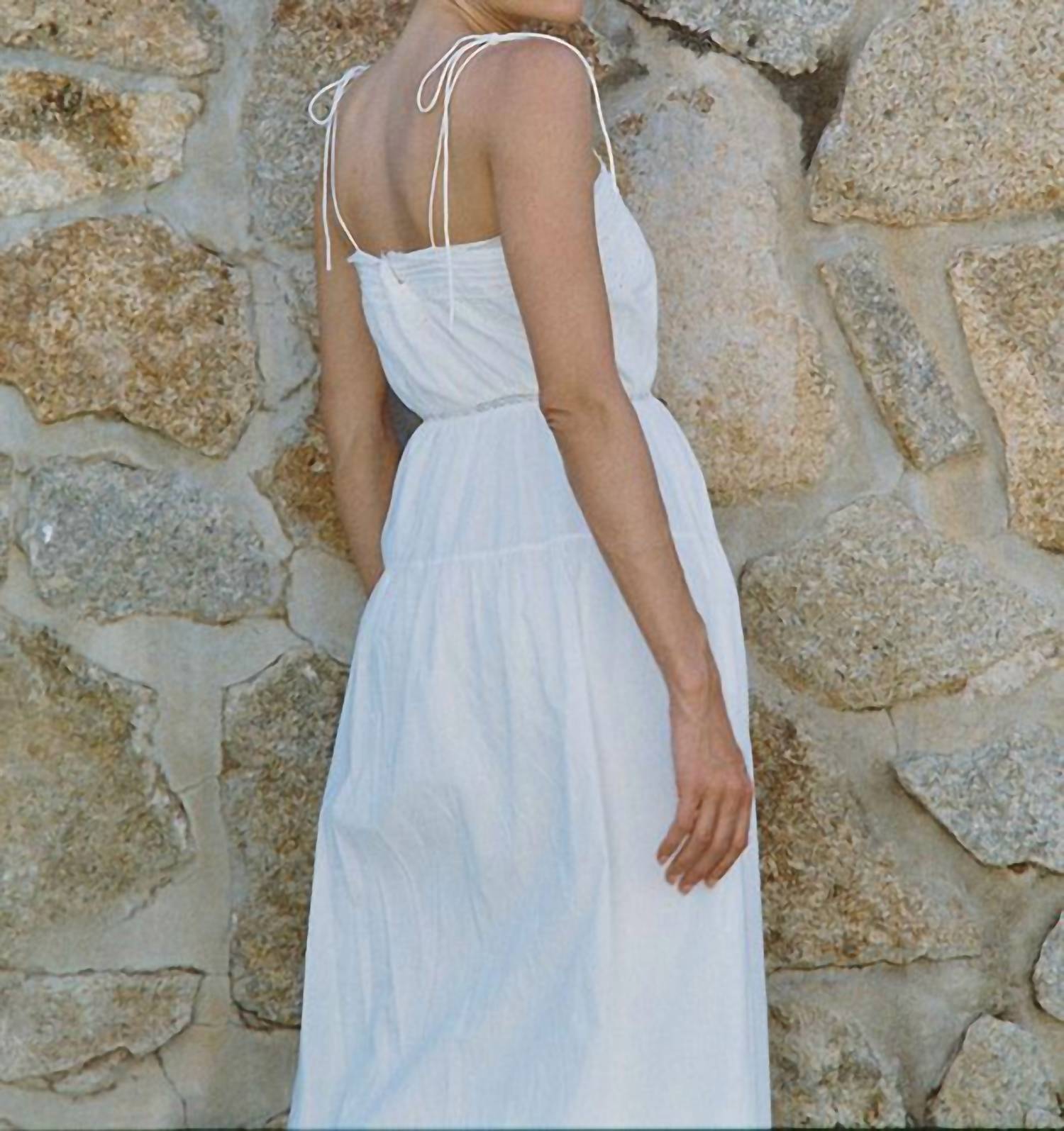 CIAO LUCIA Petra Embroidered Cotton Dress in white - women's dress - detail view