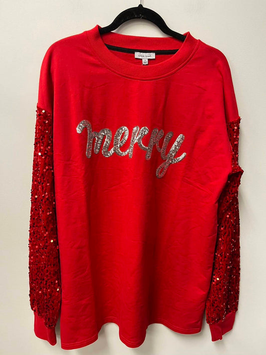 White Birch - Merry Sequin Embellished Sweatshirt