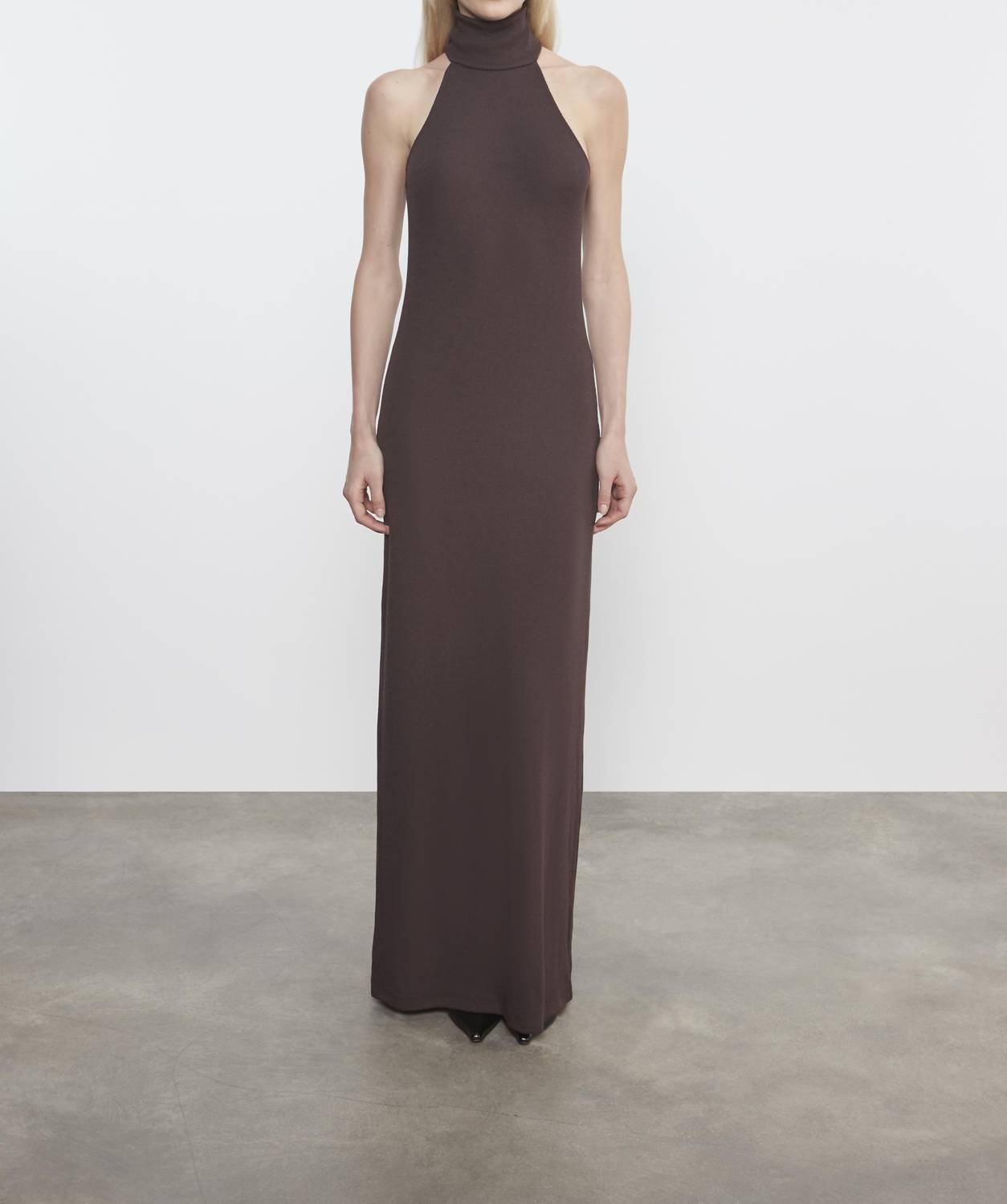 Enza Costa - KNIT HALTER TURTLENECK FLUID DRESS