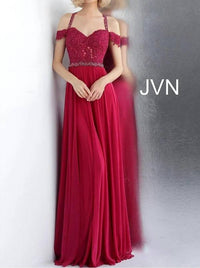 Jovani - Off Shoulder Long Prom Dress