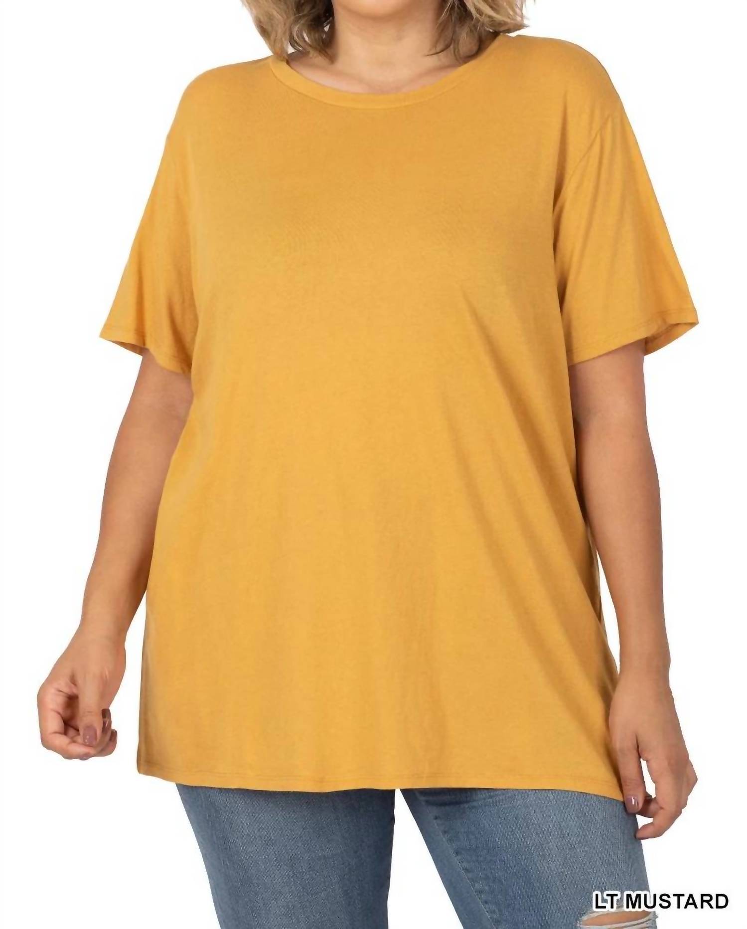 Zenana - Curvy Boyfriend Tee