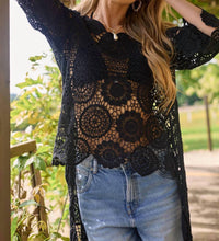Saachi - High-low Crochet Cover-up Dress