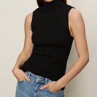 Sanctuary - Ribbed Funnel Neck Top