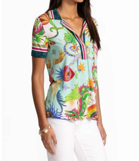 Johnny Was - JANIE FAVORITE SHORT SLEEVE SWING POLO