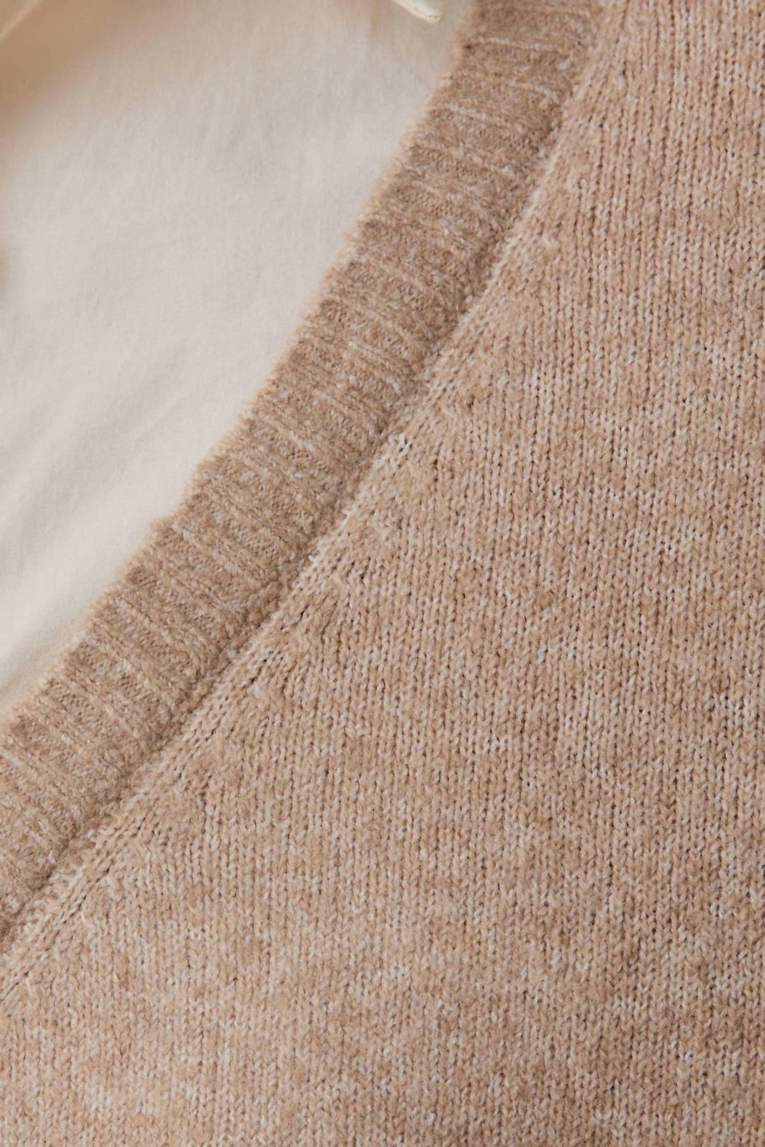 Sunday Edition Layered Pull Over Sweater Top in beige - women's sweater - view 9