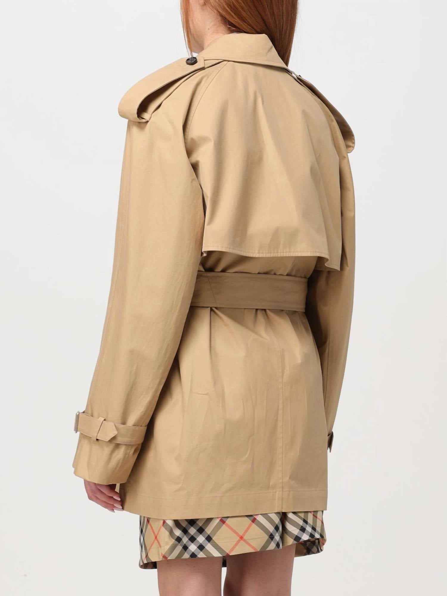 Burberry - short belted trench coat