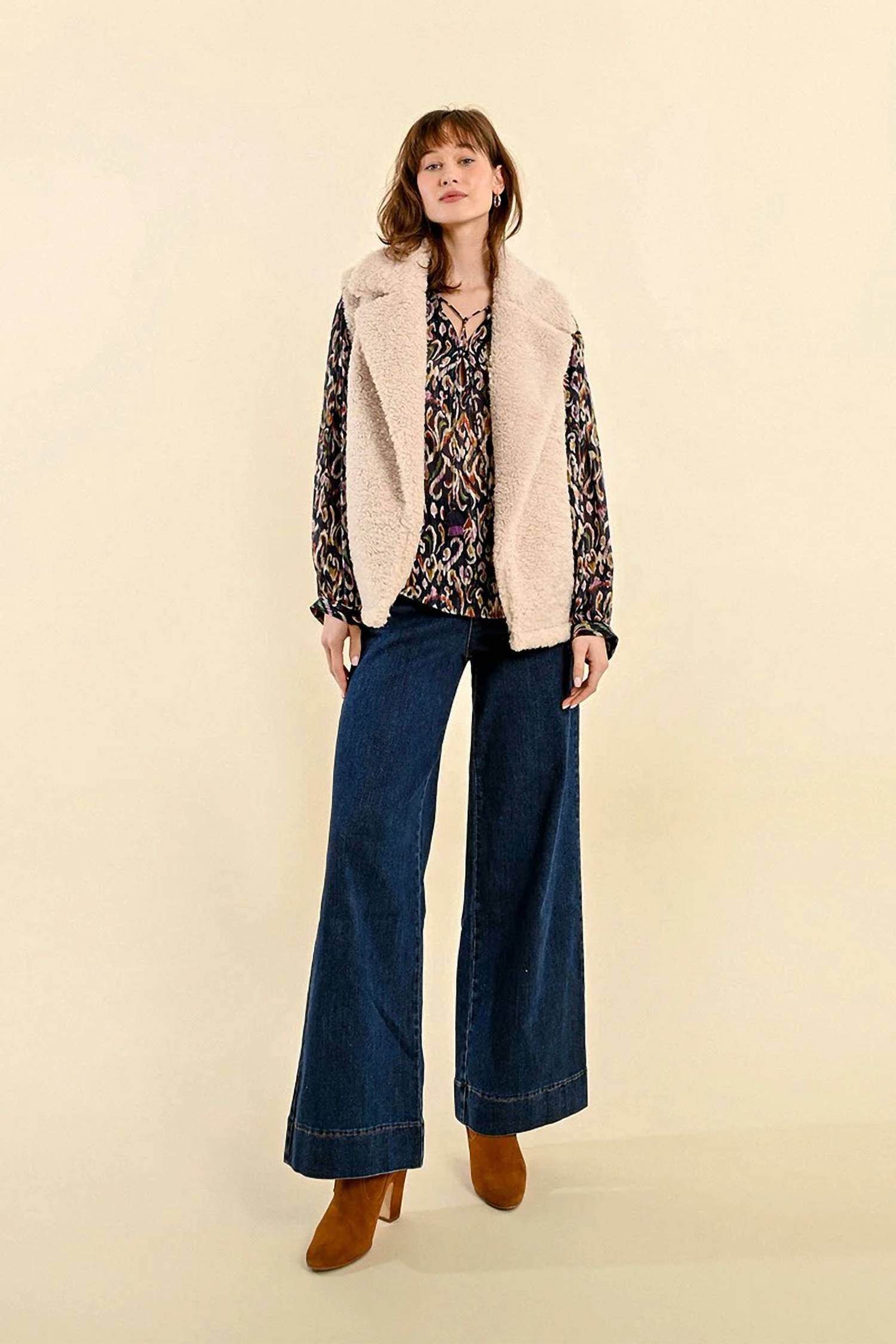 Molly Bracken - Sleeveless Sheepskin Effect Vest