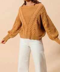 Zenana - Irene Cable Knit Sweater