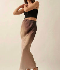Promesa - High-Waist Ombre Woven Maxi Skirt