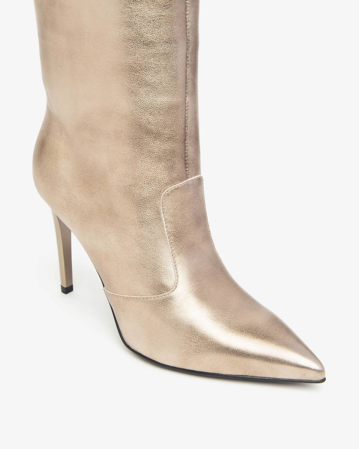 NeroGiardini Women's Lunare Torba Tall High Heeled Boot in metallic - women's shoe - alternate view