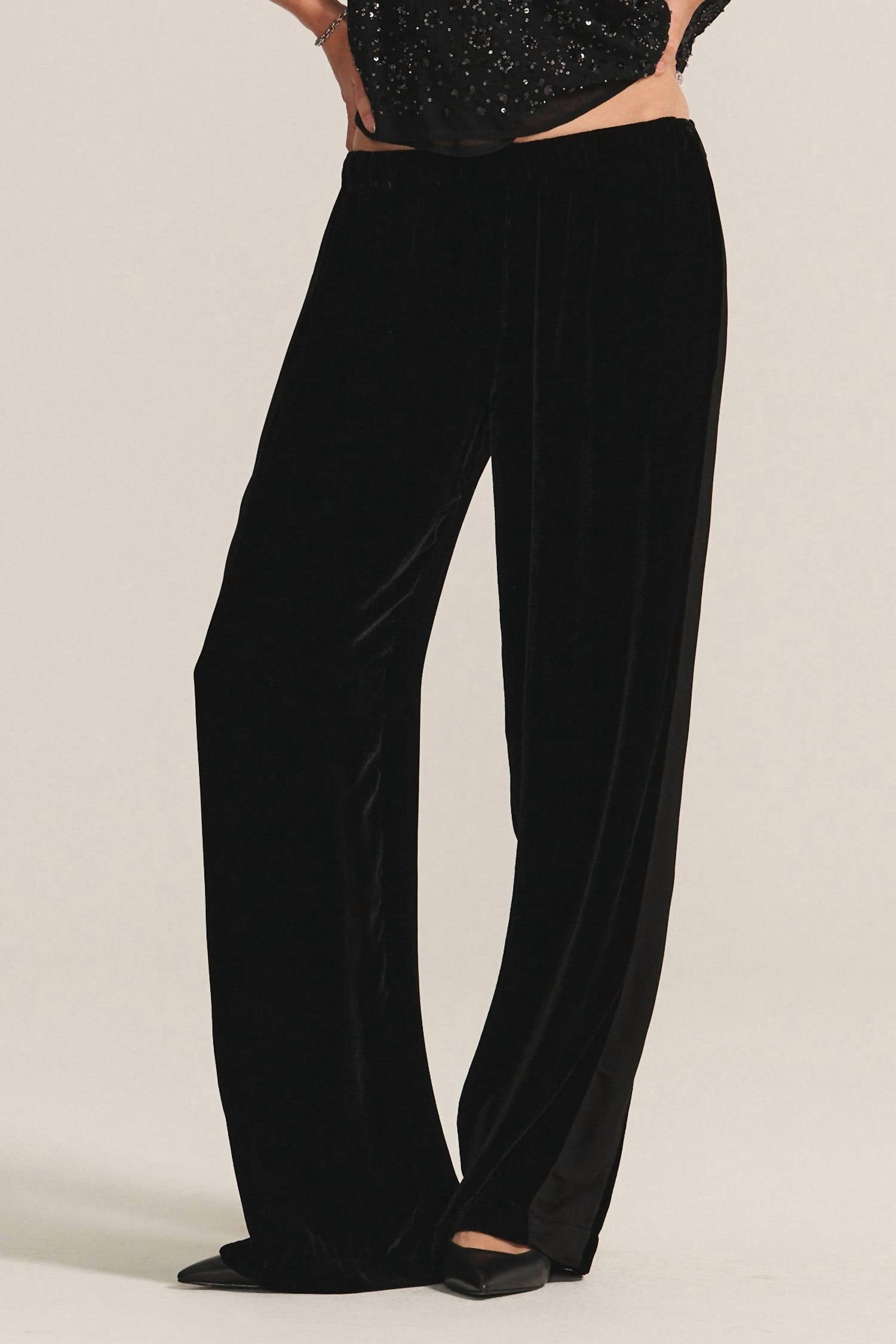 Velvet By Graham & Spencer - Hilma Velvet Track Pants