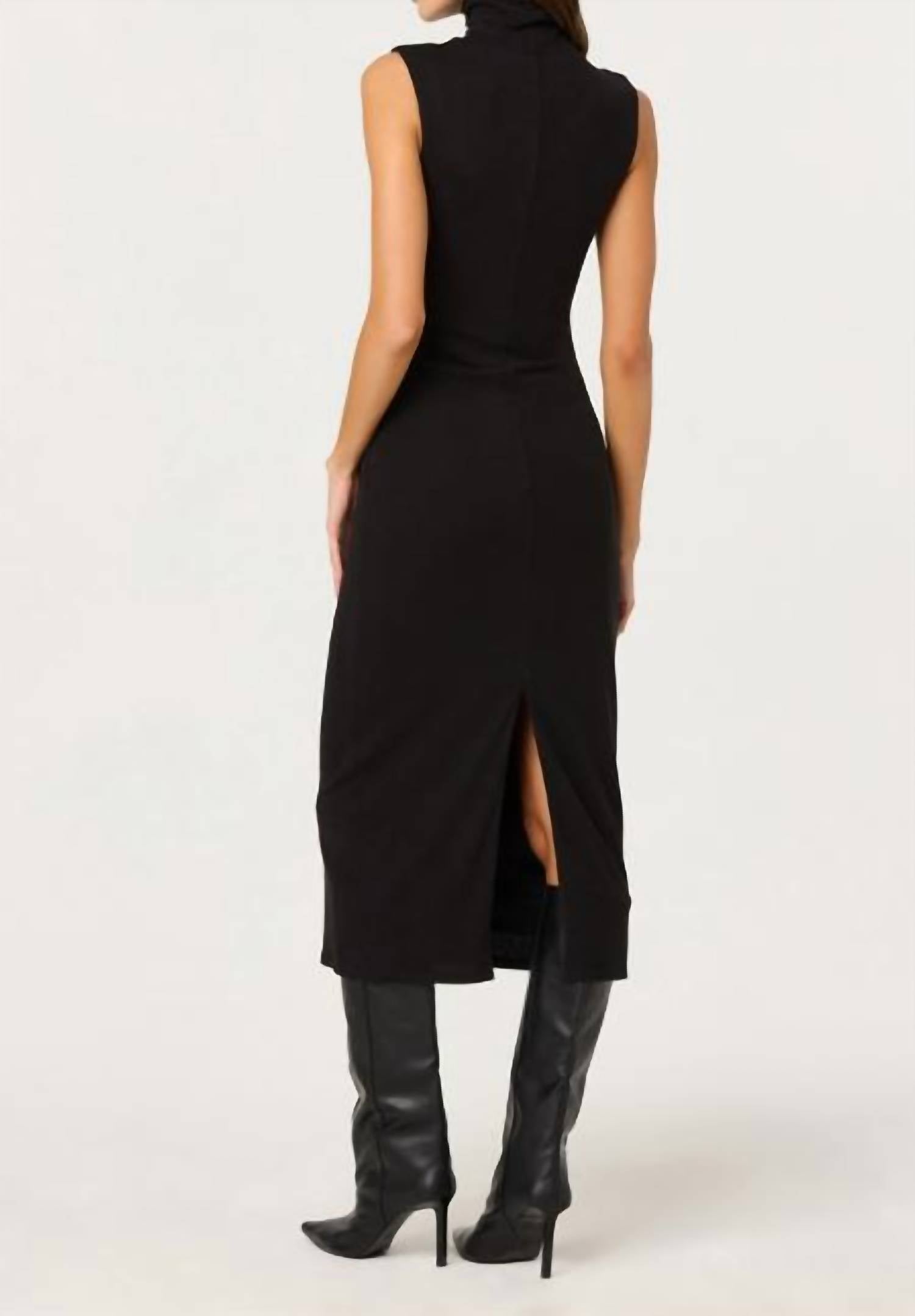 Astr - Mock Neck Midi Dress