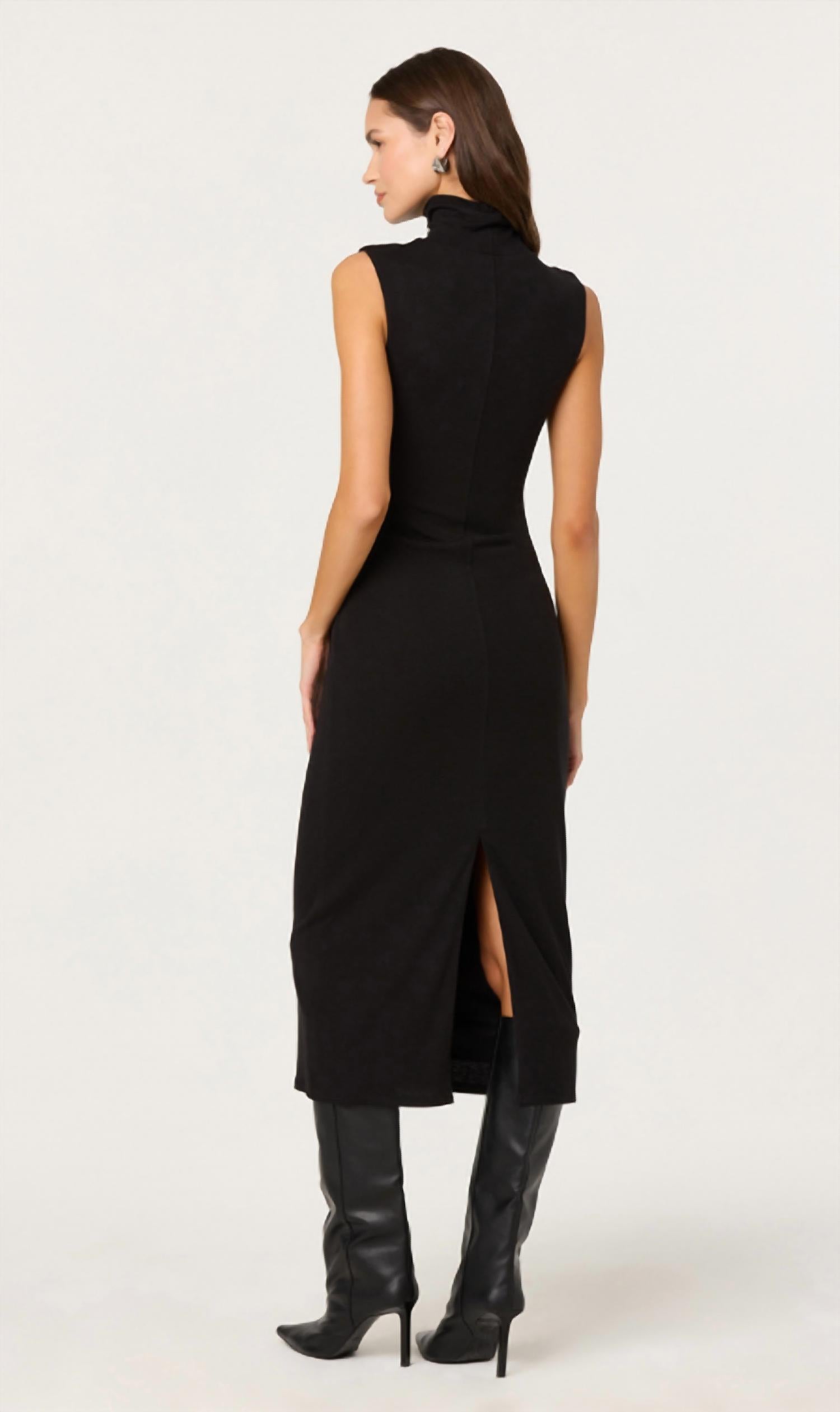 Astr - Mock Neck Midi Dress