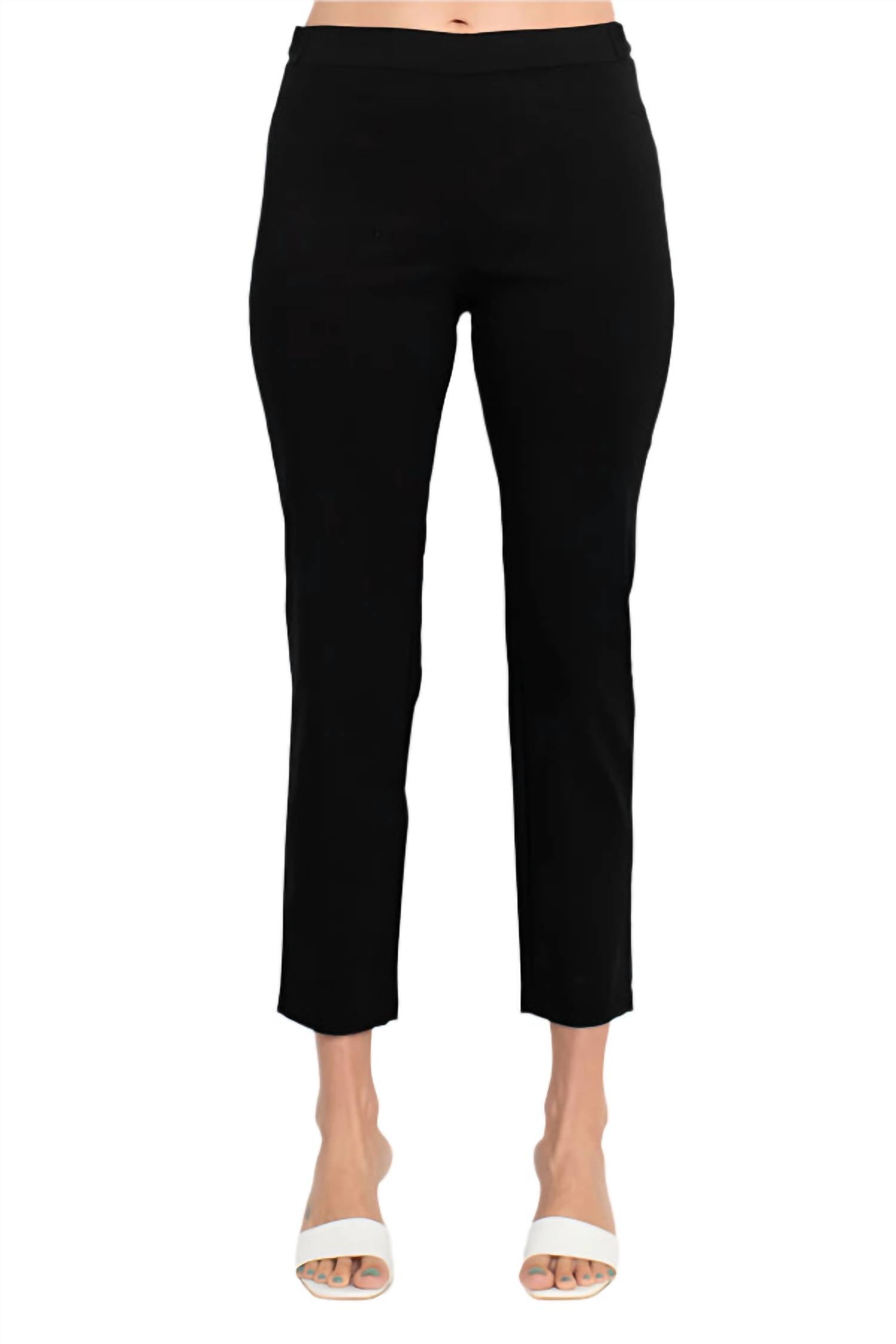 Hope & Harlow - Mid Waist Side Button Millennium Ankle Pant