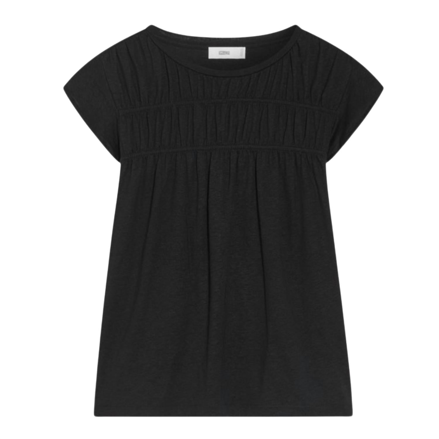 CLOSED Women's Frills T-Shirt in black - women's blouse - alternate view