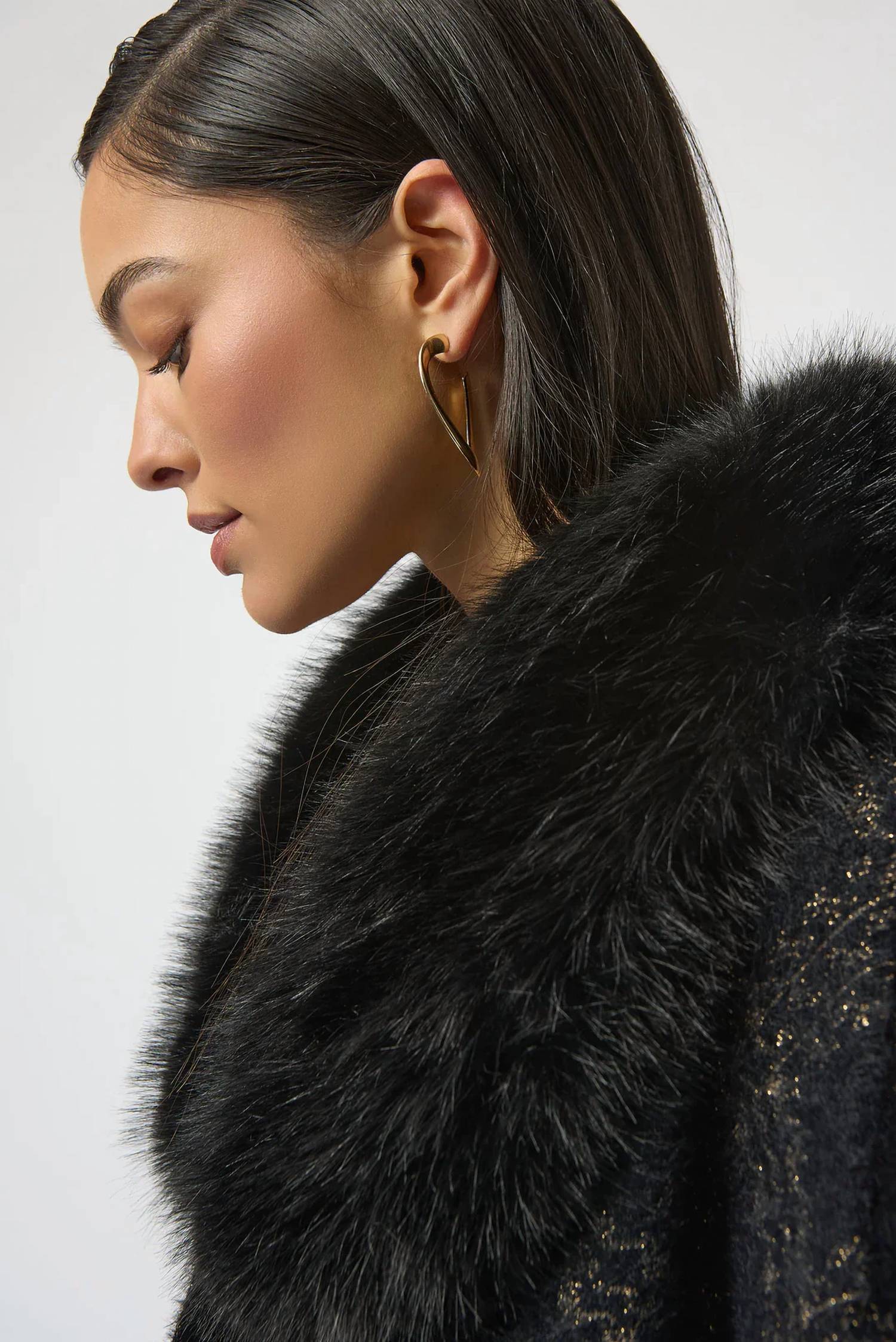 Joseph Ribkoff - Faux Fur Poncho Jacket