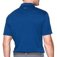 UNDER ARMOUR Tech Button Up Placket Polo in royal - men's shirt - detail view