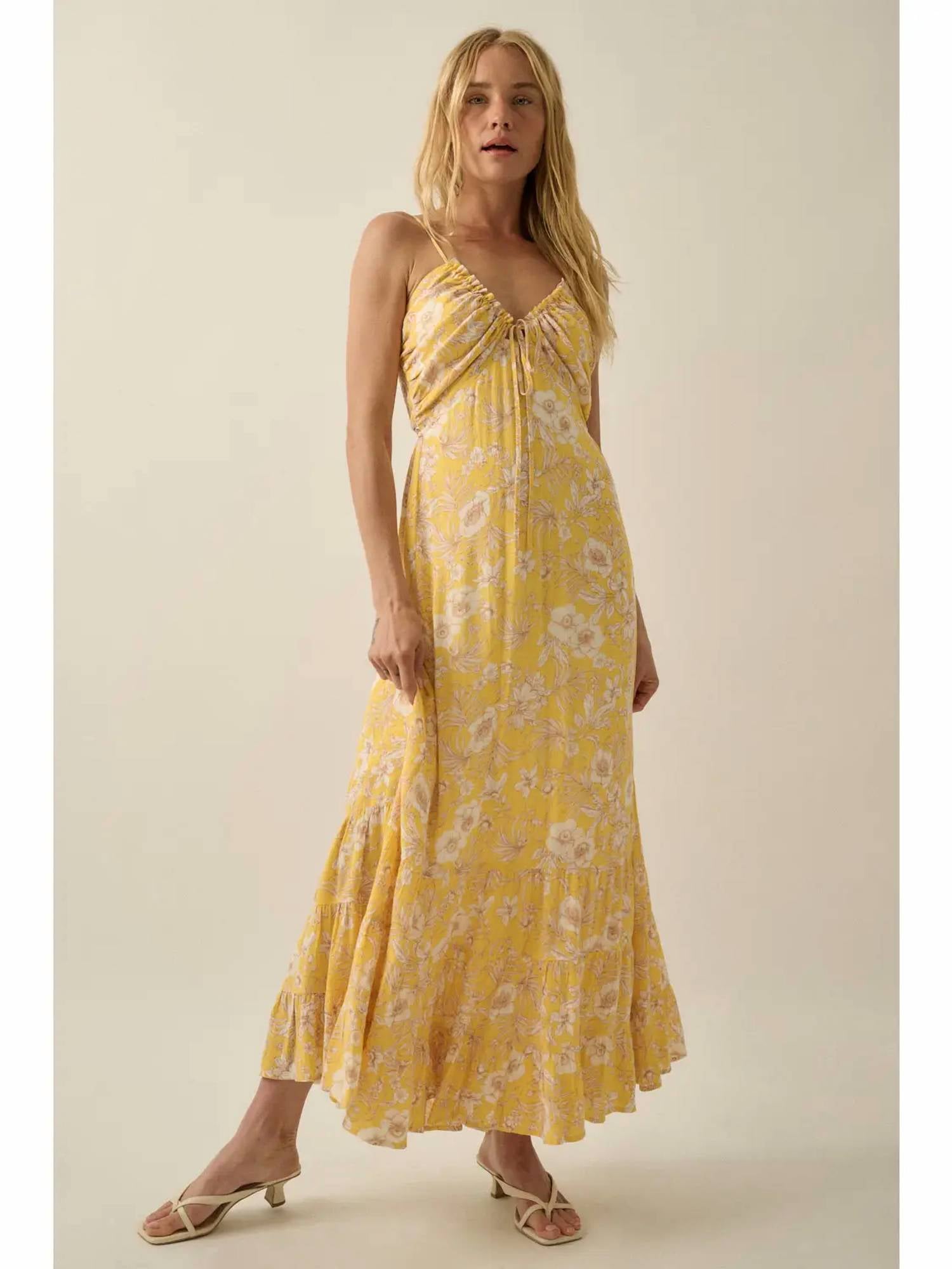 Promesa - Irene Floral Ruffle Maxi Dress