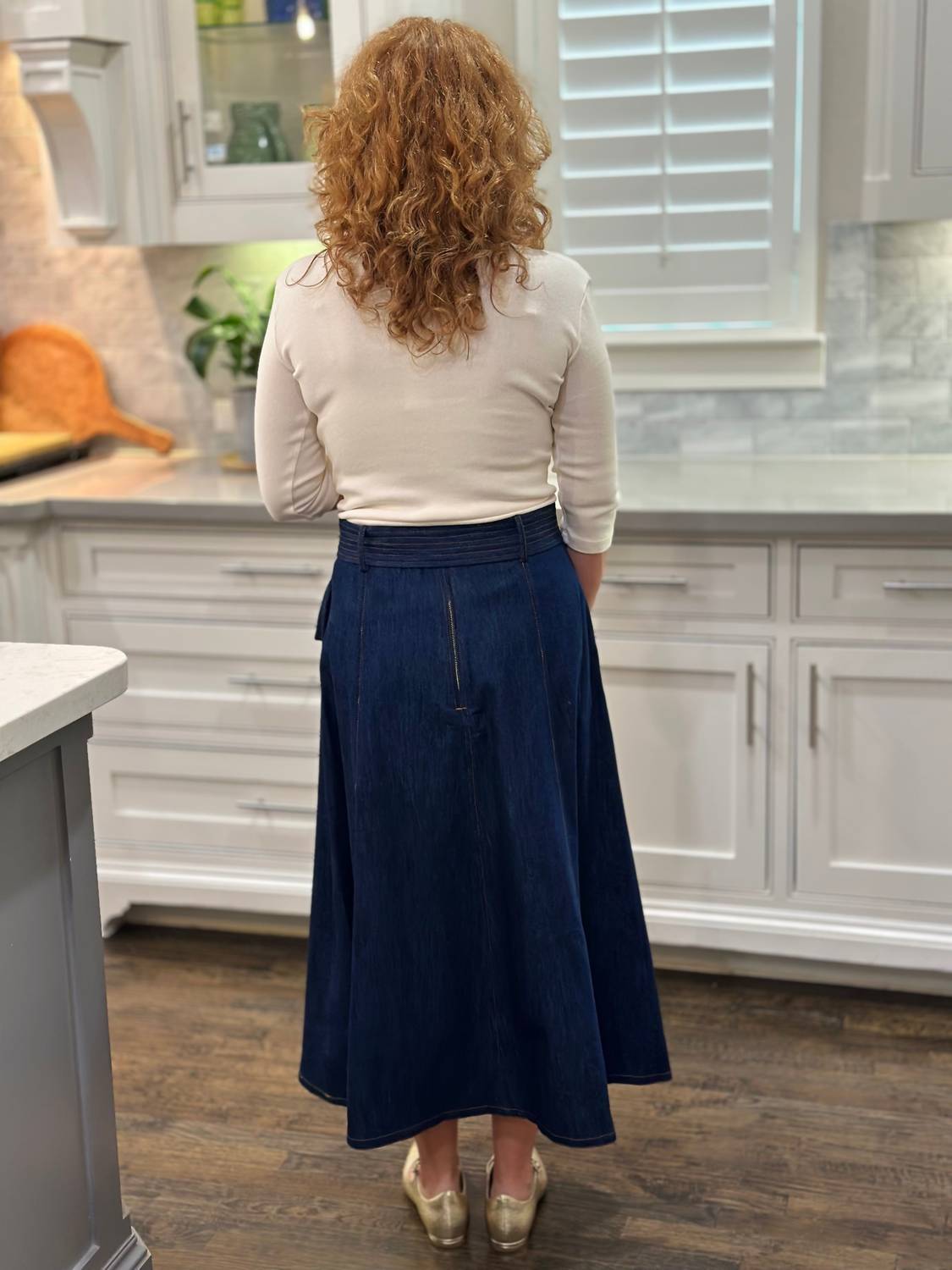 Emily Lovelock - Layla Belted Denim Skirt