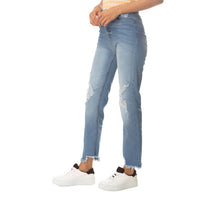 Myra Velorus High Rise Straight Jeans in light blue - women's jeans - alternate view