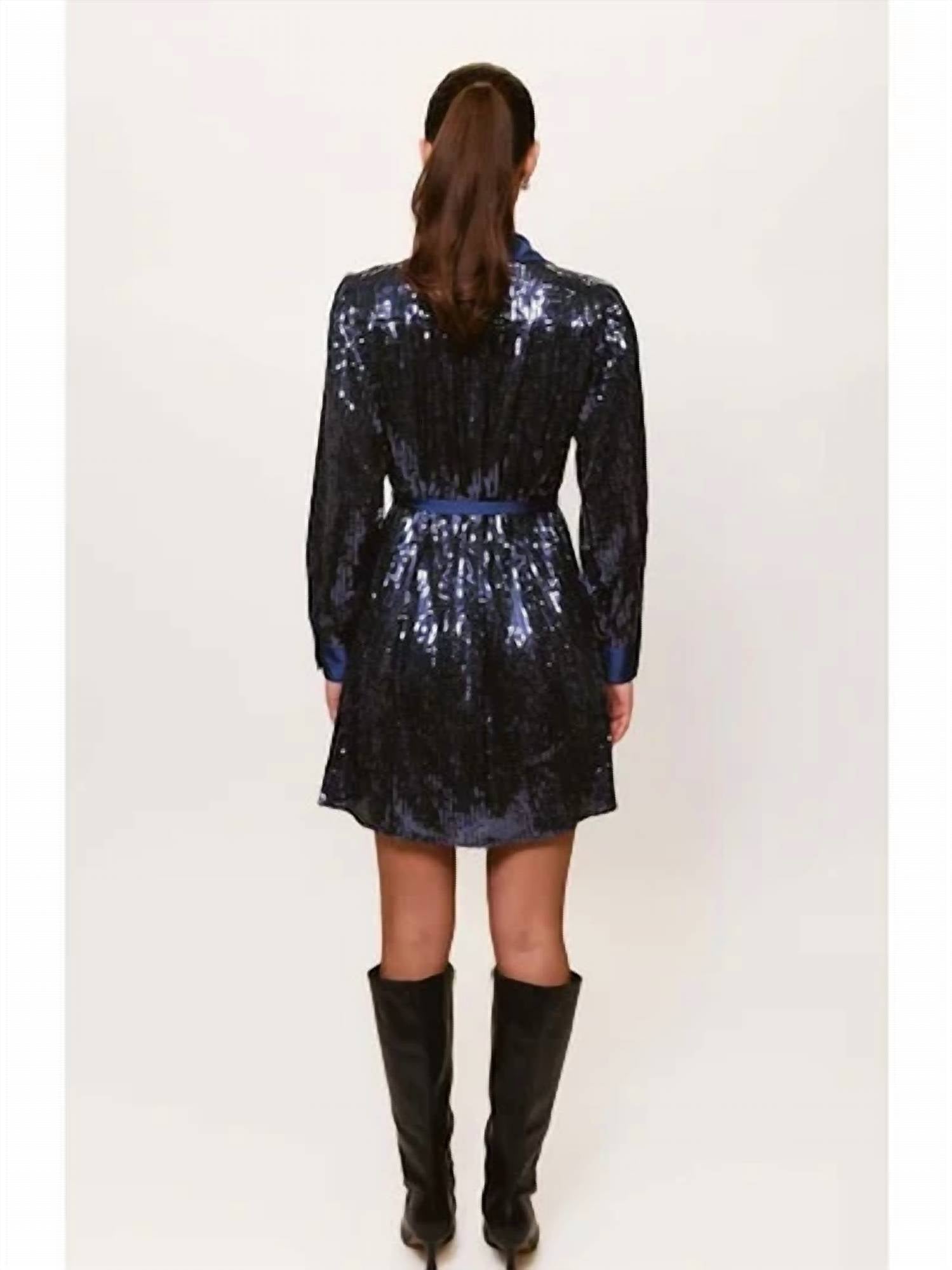 Hutch - Claudette Long-sleeve Mini Shirt Dress