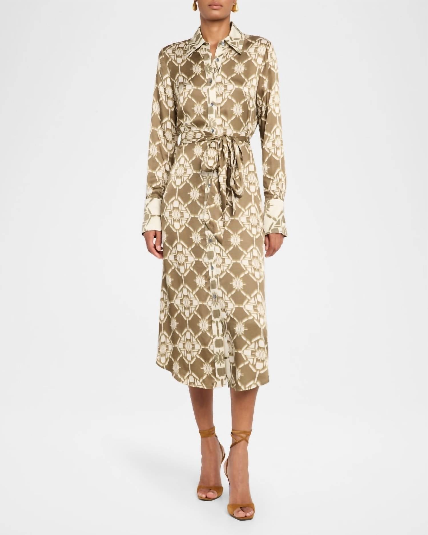 Ramy Brook Victoria Dress in olive tile - women's dress