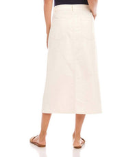 Karen Kane Women's Denim Midi Skirt in natural - women's skirt - alternate view
